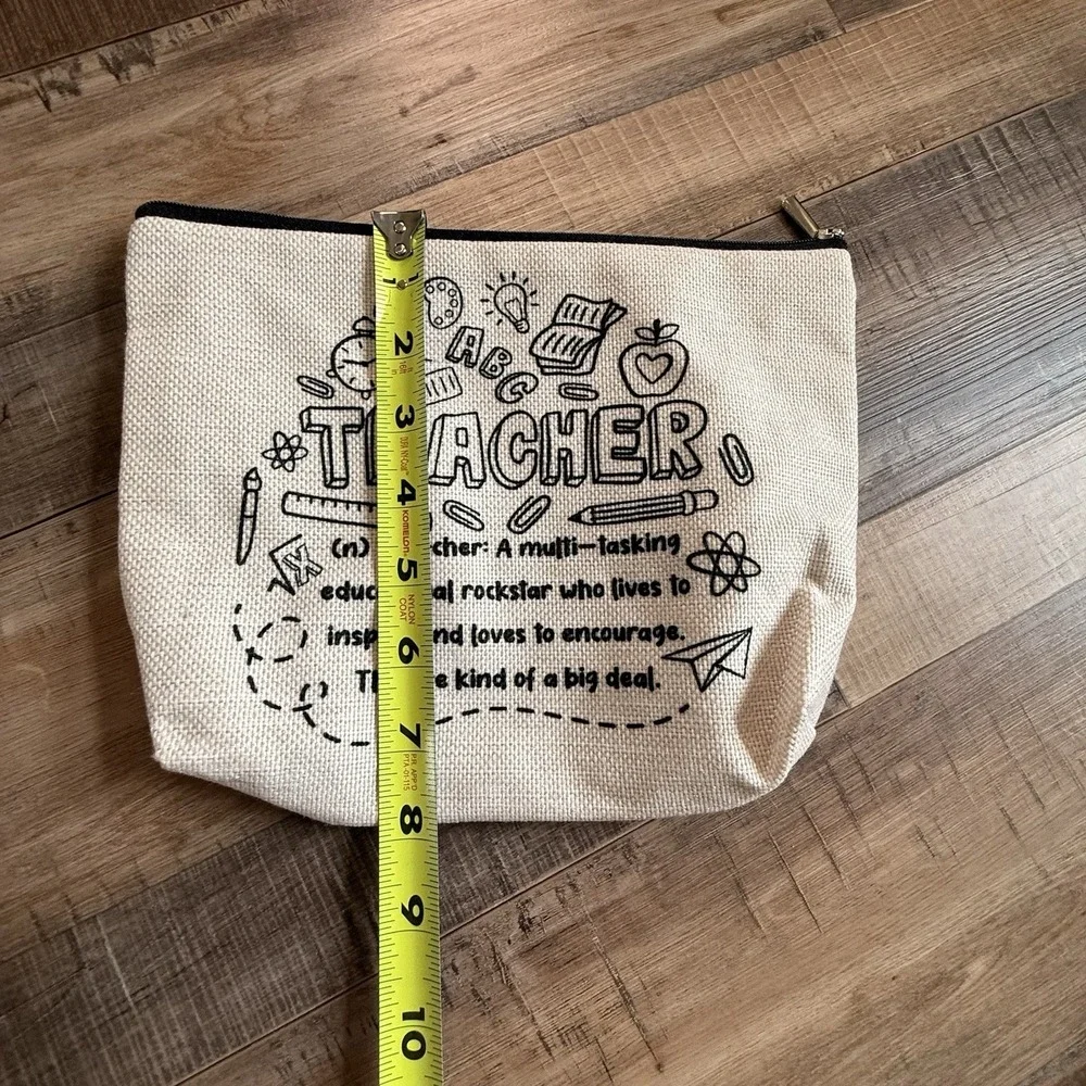 Teacher Survival Kit Bag, Make Up Bag, Travel Zipper 8 X 10